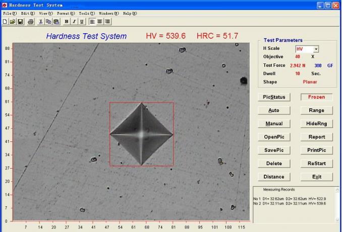 측정 소프트웨어 가동을 가진 윈도 xp 체계 Vickers 디지털 방식으로 경도 검사자